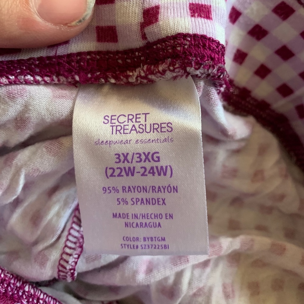 Purple checkered sleep pants